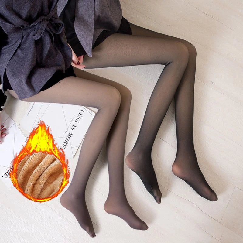 Fleece Lined Nylon Elastane Winter Tights