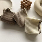 Cotton Blend Mid Length Casual Striped Socks