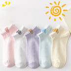 Women Cartoon Knitted Low Tube Casual Socks
