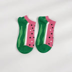 Cotton Blend Watermelon Print Low Cut Ankle Socks