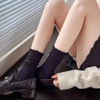 Cotton Nylon Hollow Knit Long Socks