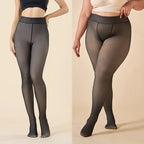 Fleece Lined Elastic Thermal Pantyhose Tights