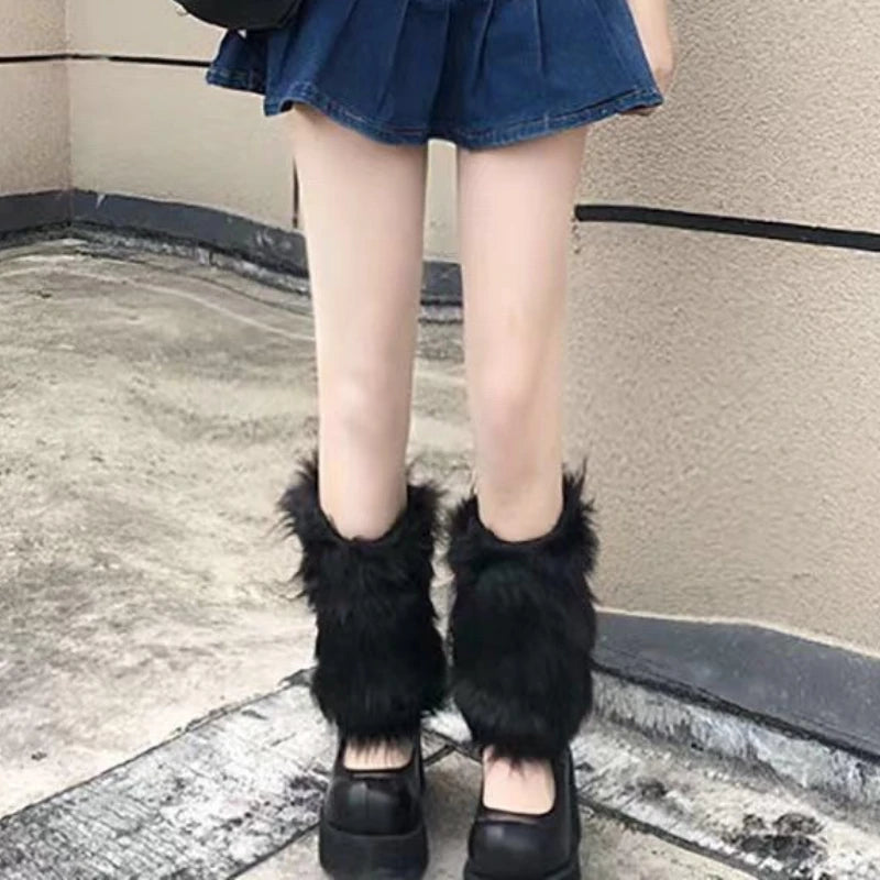 Polyester Knit Leg Warmers Women Fashion Foot Covers - 7