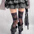 Lace Mesh Thigh High Stockings