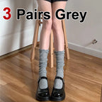 Polyester Blend Mid Tube Casual Socks for Women