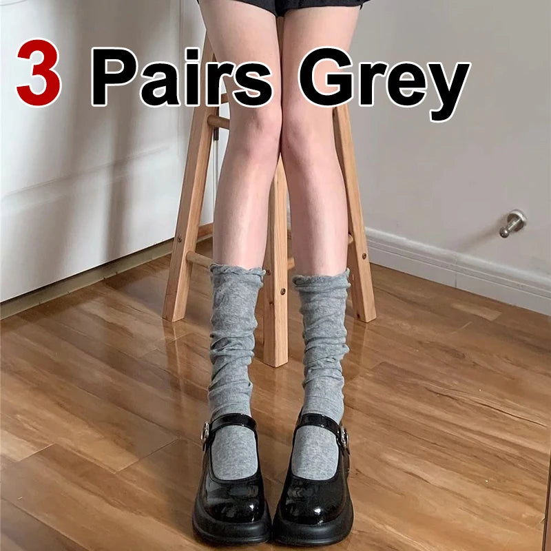 Polyester Blend Mid Tube Casual Socks for Women