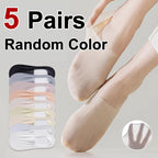 5 Pairs Women Cotton Invisible Low Cut No Show Socks
