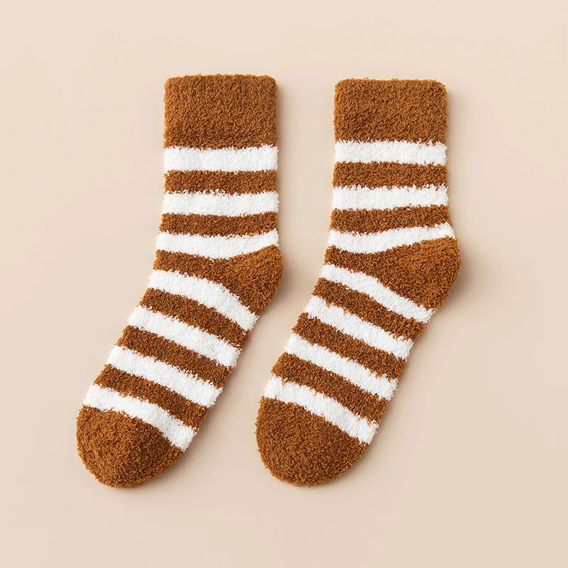 Polyester Elastane Warm Winter Crew Socks - 12