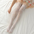 Floral Lace Pattern Mesh Pantyhose Tights