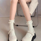 Nylon Lolita Ruffle Lace Socks