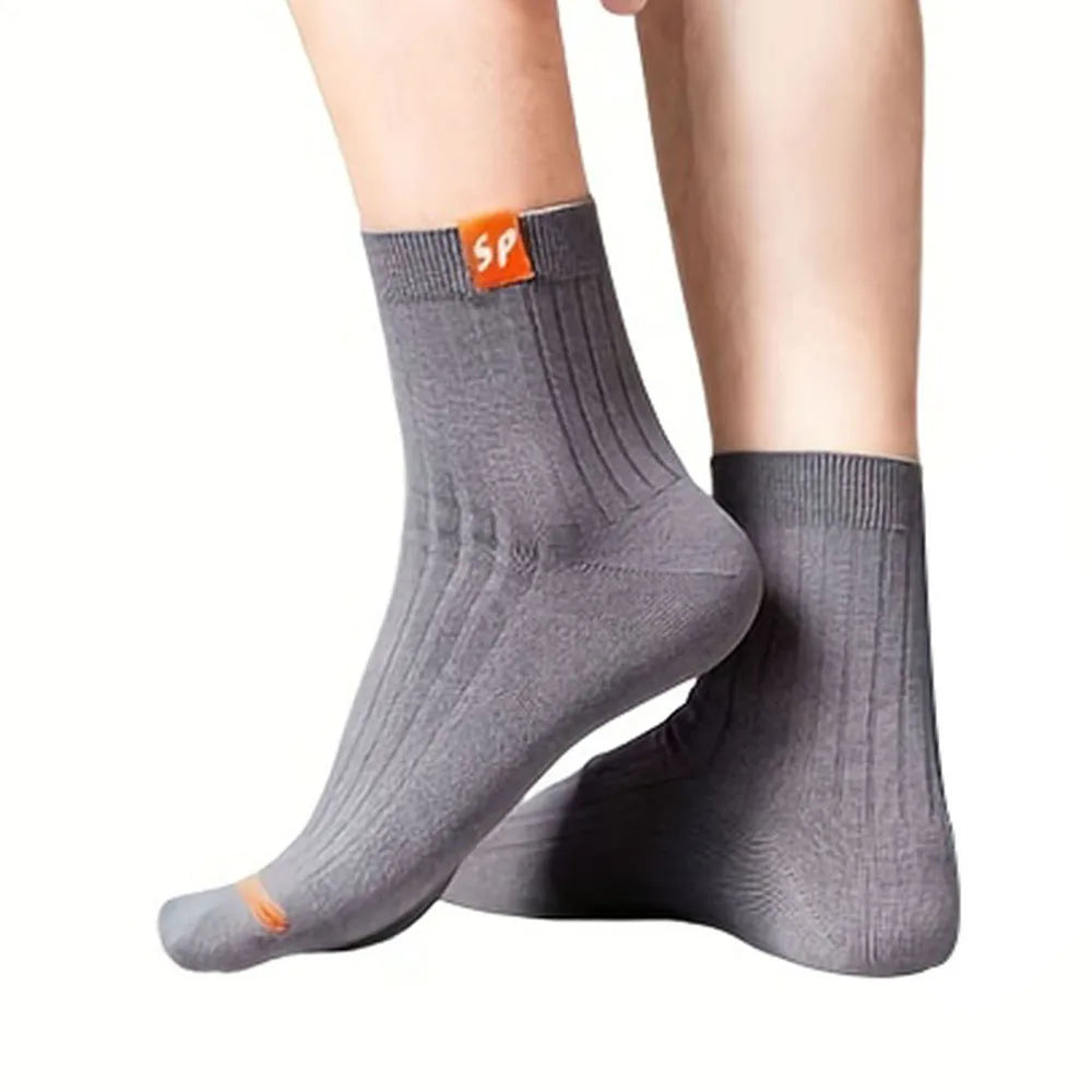 Mens Breathable Polyester Spandex Low Tube Casual Sports Socks