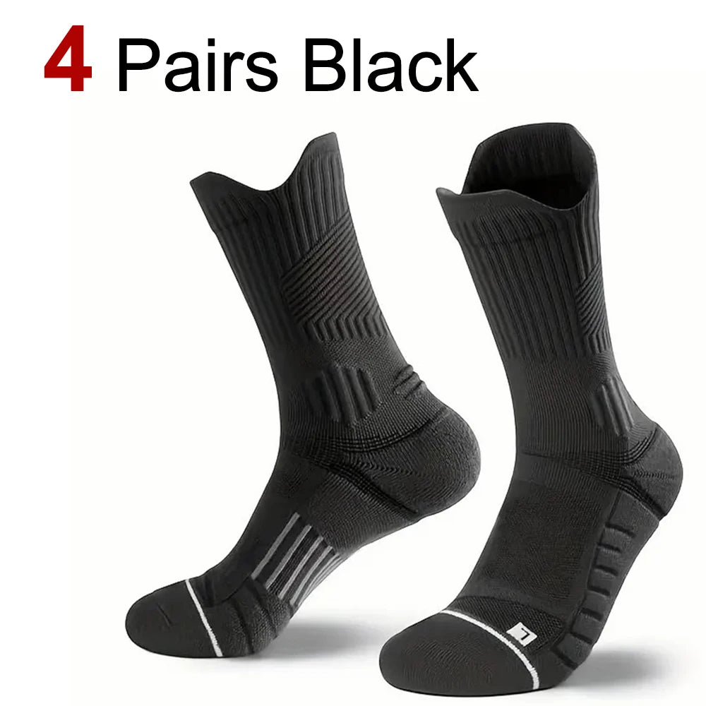 Nylon Spandex Crew Sports Socks for Men