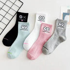 Polyester Blend Expression Print Crew Socks