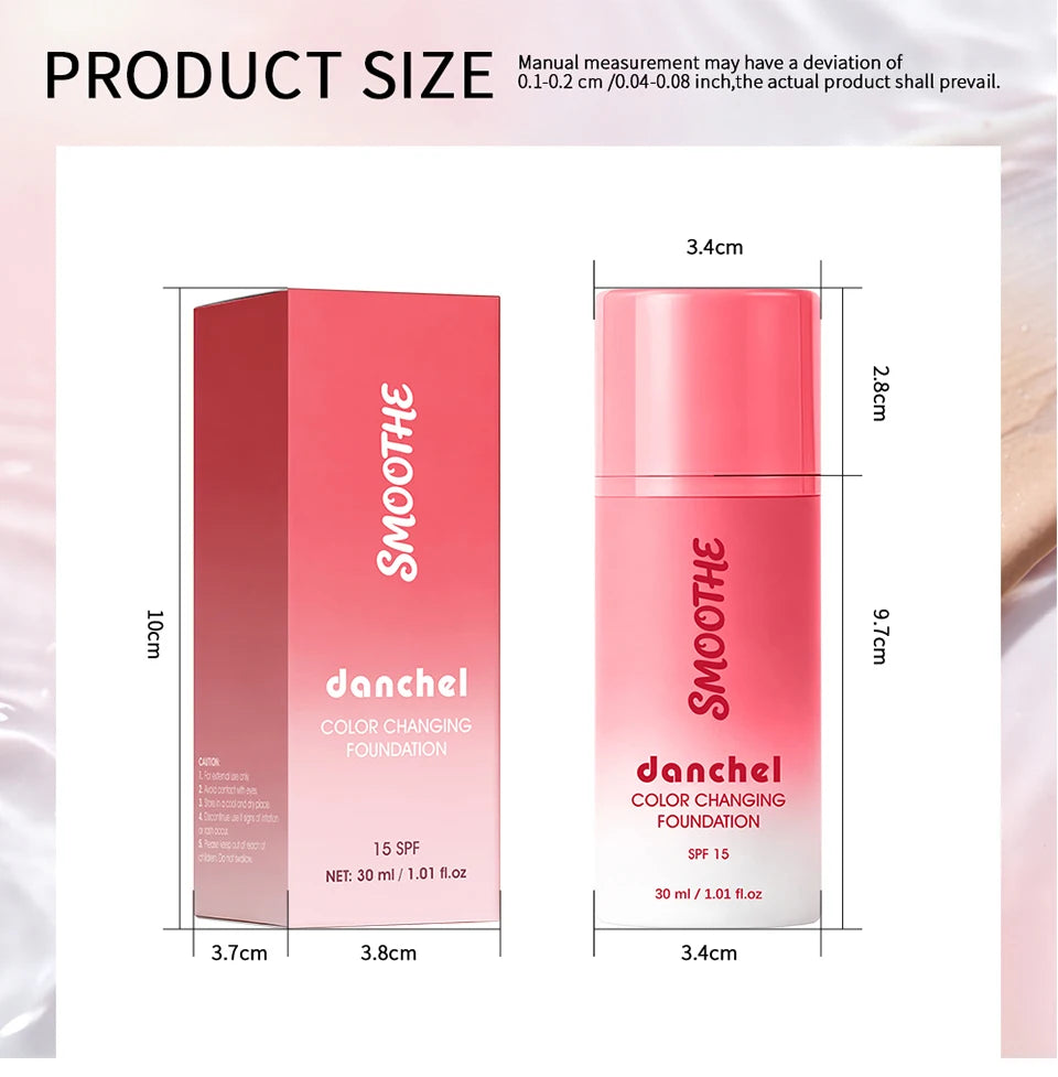 Color Changing Liquid Foundation SPF 15 Skin Tone Adapting Makeup