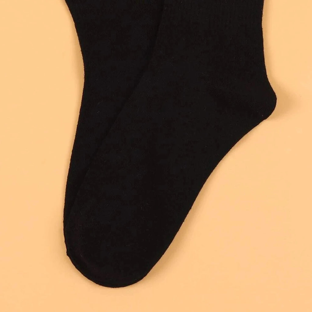 Polyester Elastane Heart Pattern Crew Socks