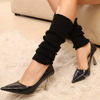 Knitted Polyester Elastic Leg Warmers for Women