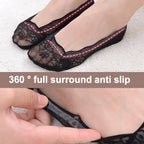 Cotton Lace Invisible Anti Slip Low Cut Socks