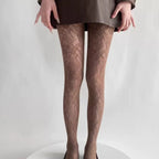 Floral Pattern Nylon Pantyhose Tights