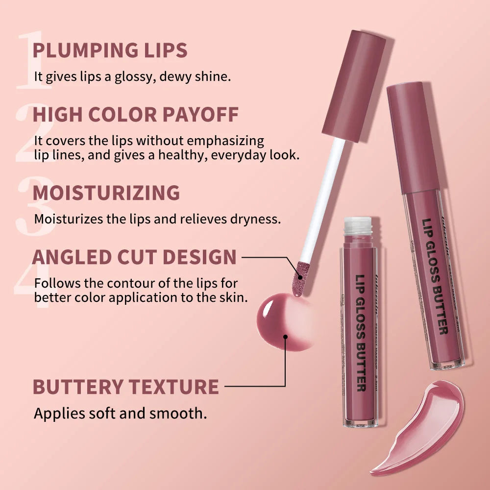 Water Lip Stain and Lip Gloss Butter Combo Set