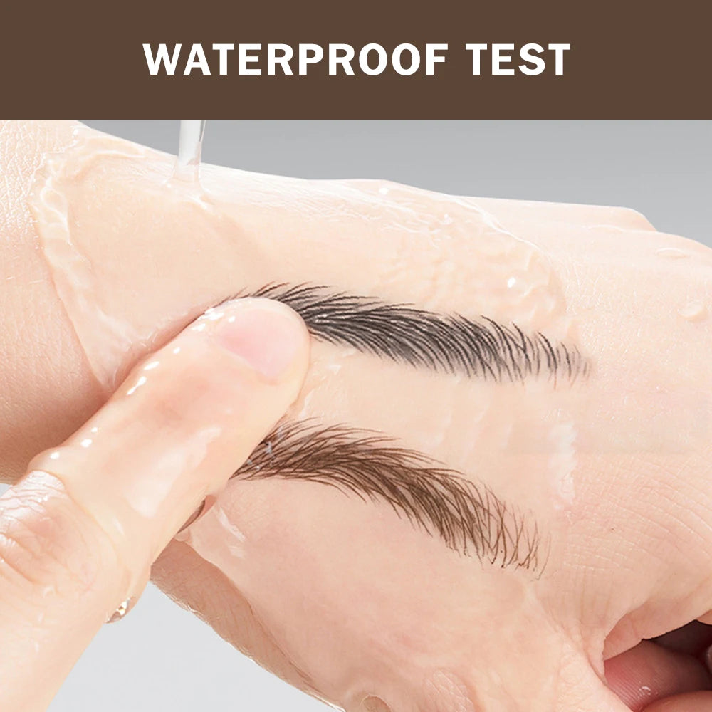 Liquid Eyebrow Pencil Multi Prong Brush Waterproof Makeup Pen
