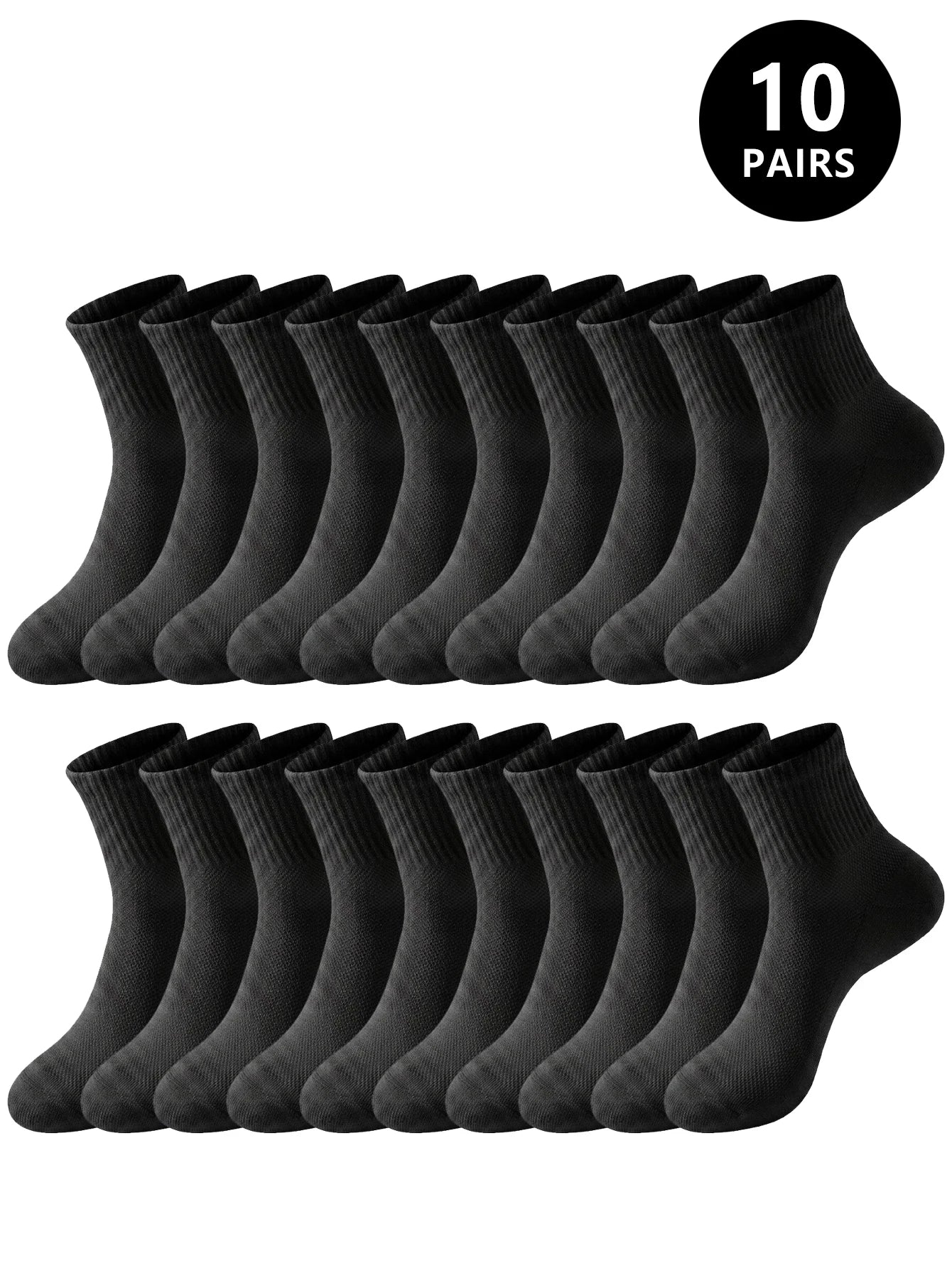 10 Pair Women Polyester Elastane Low Tube Ankle Socks - 8