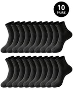 10 Pair Women Polyester Elastane Low Tube Ankle Socks