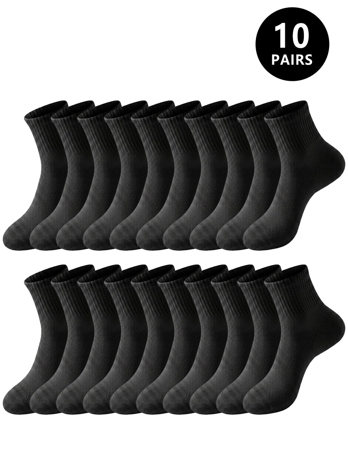 10 Pair Women Polyester Elastane Low Tube Ankle Socks