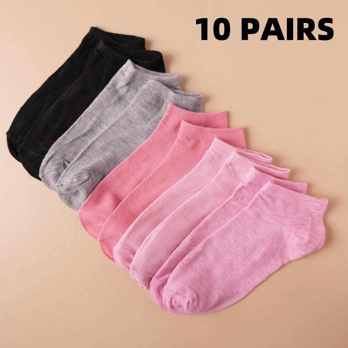 Polyester Elastane Ankle Socks Casual Low Tube Footwear - 9
