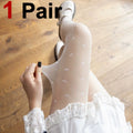 Nylon Heart Pattern Sheer Tights