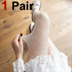 Nylon Heart Pattern Sheer Tights