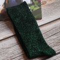 Shiny Metallic Cotton Blend Mid Tube Casual Socks