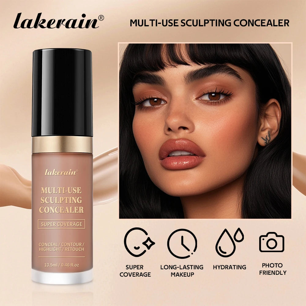 5 Color Liquid Face Concealer Waterproof Oil Control Foundation - 3