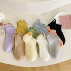 Cotton Embroidered Animal Crew Socks