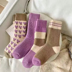 Thick Striped Plush Winter Socks for Women