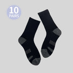 Polyester Elastane Mens Crew Socks 6 Pair Set