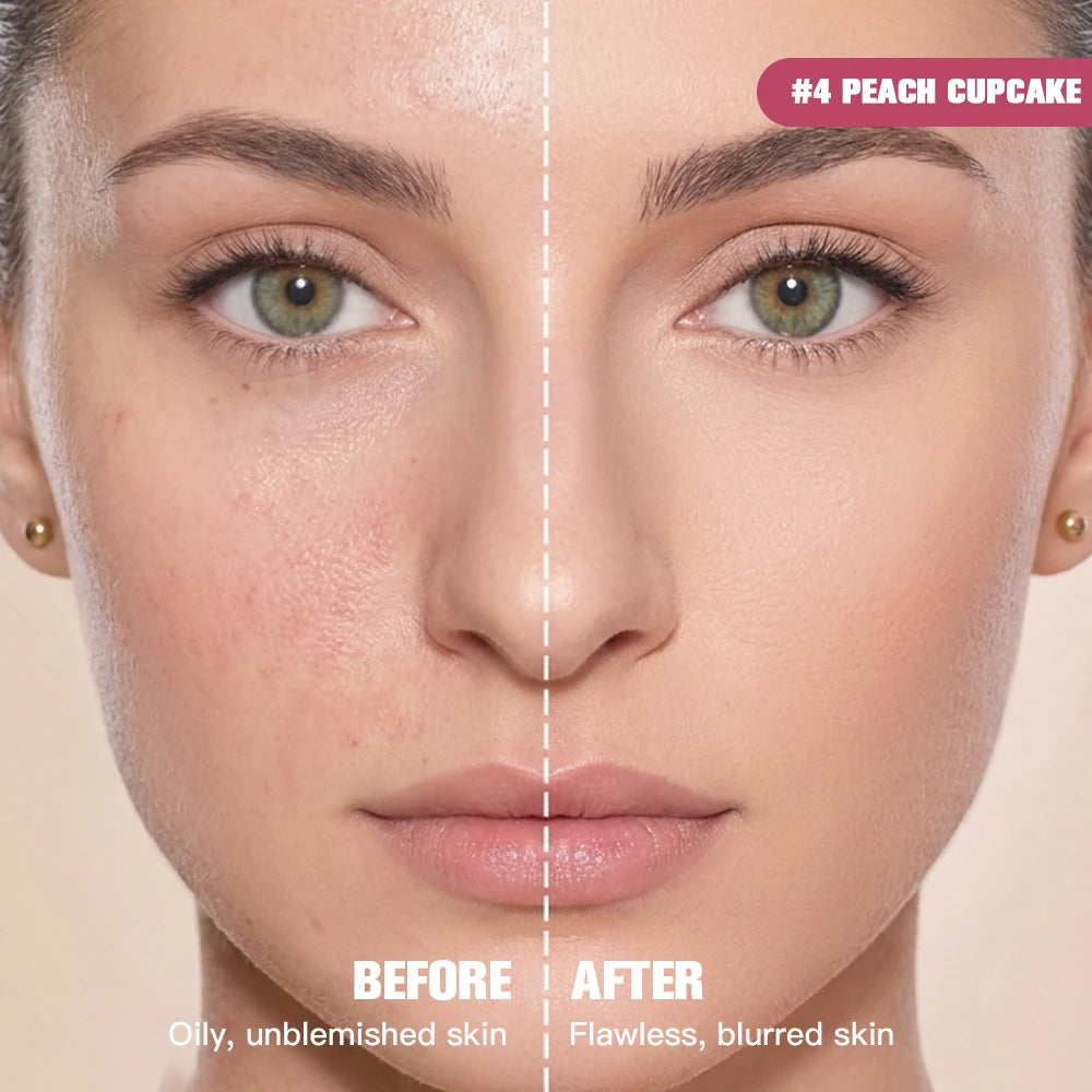 Pressed Powder Face Setting Compact With Integrated Phone Grip