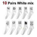 Polyester Spandex Graffiti Crew Socks