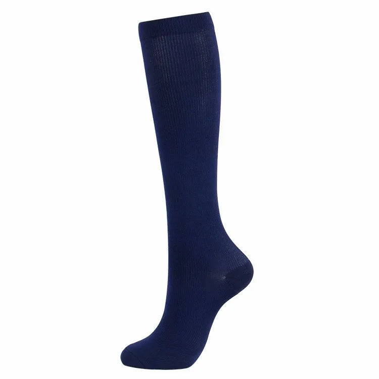 Nylon Spandex Elastic Compression Socks High Tube