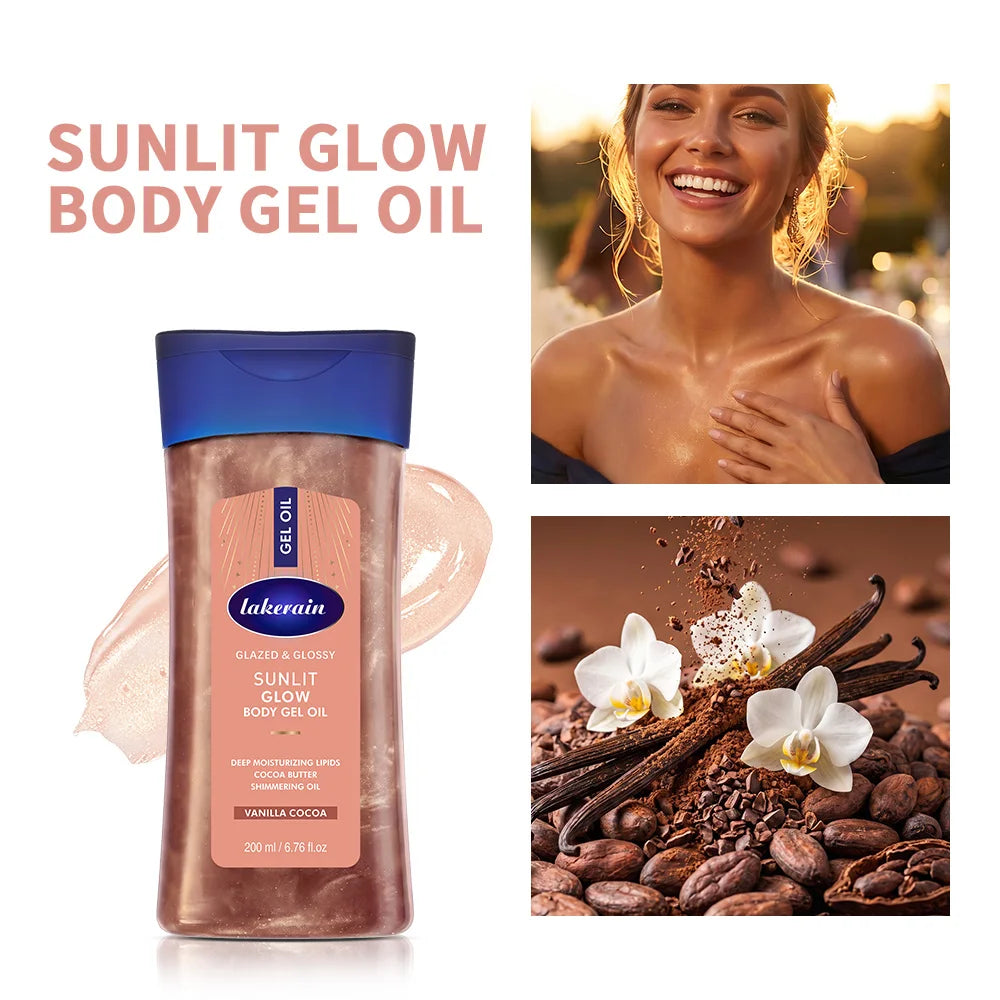 Moisturizing Shimmer Body Gel Oil Hydrating Skin Care