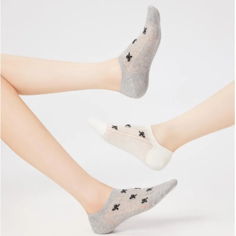 Cotton Mesh No Show Liner Socks for Women - 5