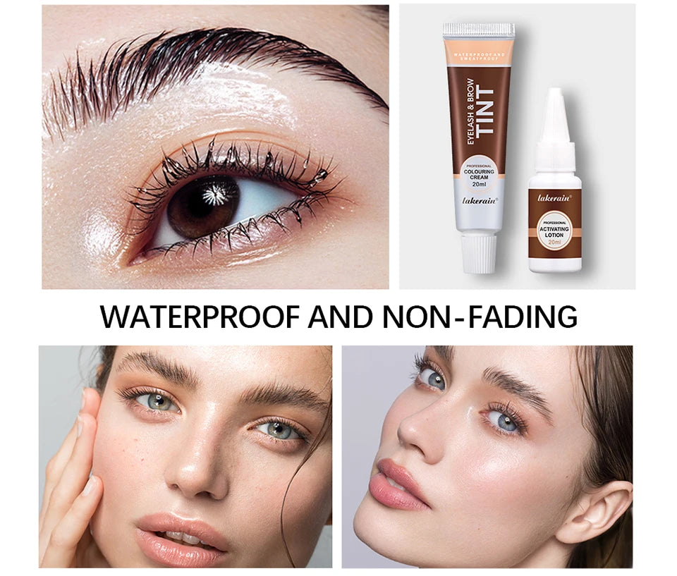 Eyelash and Eyebrow Tinting Kit Waterproof Cosmetic Dye - 13
