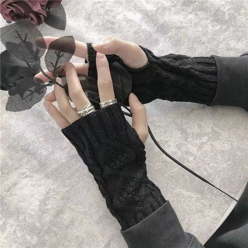 Acrylic Fingerless Wrist Gloves