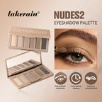 6 Color Matte Eyeshadow Powder Palette with Makeup Brushes