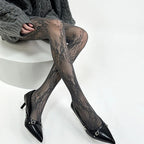 Floral Lace Mesh Pantyhose Women Nylon Tights