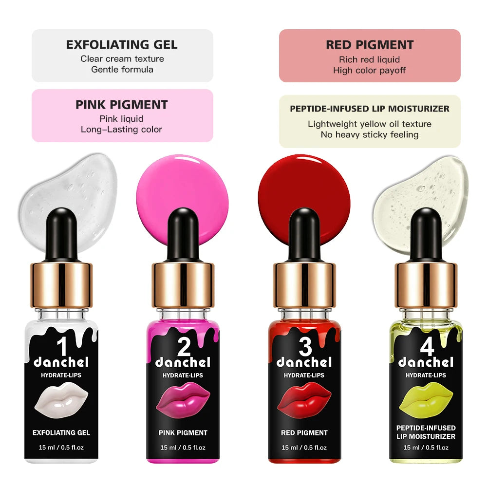 4 Piece Lip Exfoliation And Nourishing Treatment Set