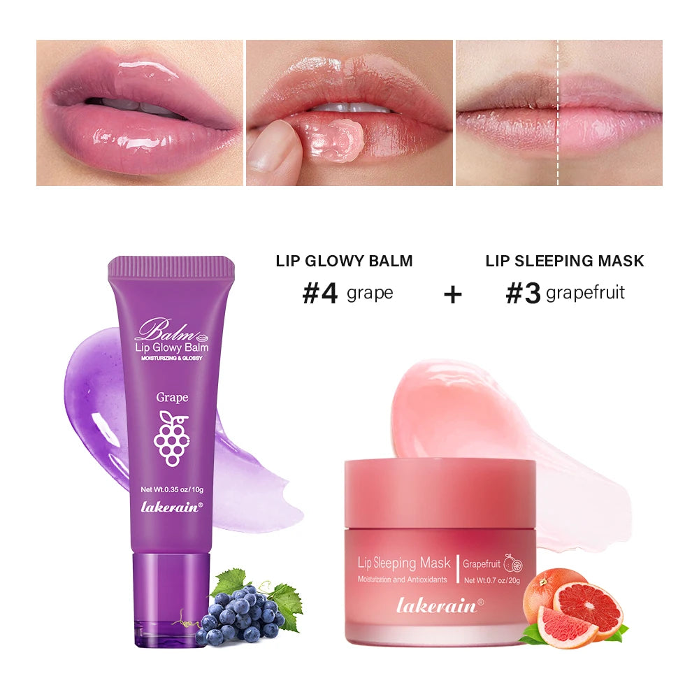 Moisturizing Lip Balm and Sleeping Mask Set - 34