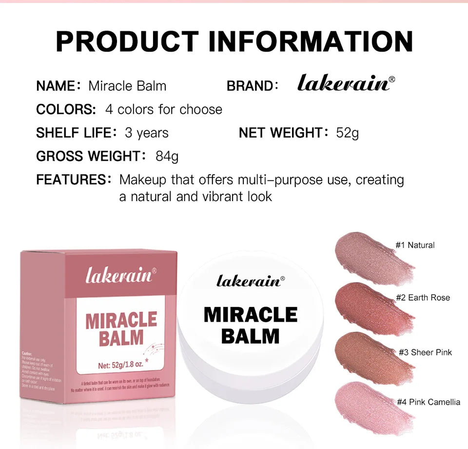 Multipurpose Cream Tint Balm for Cheeks Lips and Eyelids