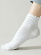 10 Pairs Polyester Elastane Women Casual Low Tube Ankle Socks