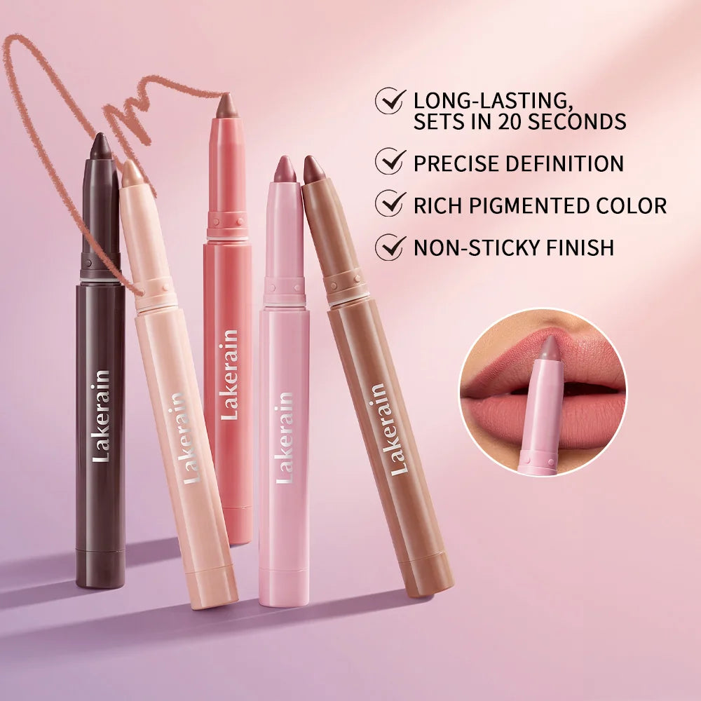Matte Lip Liner Pencil Waterproof Long Lasting Contour Pen - 4