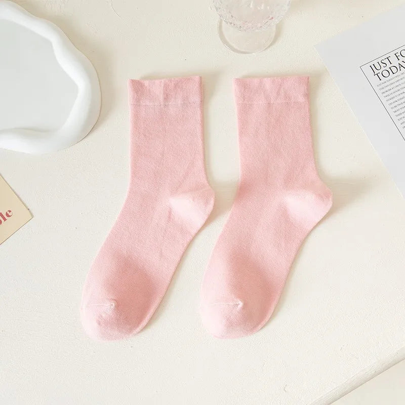 Polyester Blend Middle Tube Casual Socks - 19